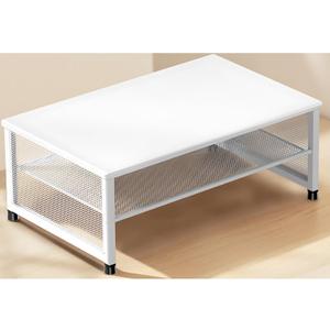 2-Tier Computer Monitor Stand Riser, Desk Organizer for Monitor, Printer & Laptop Stand, Desktop Workspace Organizers for Office Supplies(White)