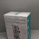 CASABREWS CM5418 Espresso Machine 20 Bar, Compact Espresso Maker with Steam Milk Frother, Stainless Steel Coffee Machine with 34oz Removable Water Tank for Cappuccino, Small Latte Machine, Silver