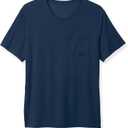 Tommy John Men's, Pajama Crew Neck Pocket Tee, Second Skin Fabric, Slim Modern Fit T-Shirt, Dress Blues, X-Large
