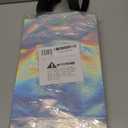 huichuan 12 Pack Iridescent Gift Bags Bulk, Waterproof Non-woven Holographic Bag with Sturdy Bases, Medium Size Reusable Gift Bags for Wedding, Party, Holiday, Birthday -8x3.9x9.8 In