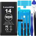 18800mAh (2025 New Upgrade) Battery Compatible with iPhone 14, Super Capacity Battery Compatible with iPhone 14, with Full Tool Kits-0 Cycle High Capacity-24 Months Service