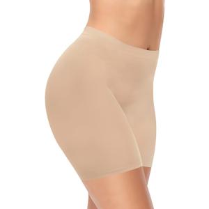 Womens Seamless Shaping Boyshorts Panties Tummy Control Underwear Slimming Shapewear Slip Shorts (Large, #A1 Beige(lightweight))