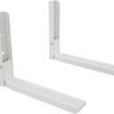 AVF Steel Universal Wall-Mounted Microwave Brackets in White (Set of 2)