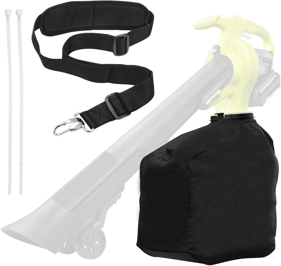 205110001 Leaf Bag Compatible with Ryobi 40V Vac Attack Leaf Blower Vacuum, Fits RY40405 RY40405VNM Models, Includes A Strap