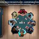 ZivPlay Poker Table Foldable Texas Holdem Poker Table Portable with Folding Legs for Card Game and Casino Gambling 8 Player Octagon, 48 inches