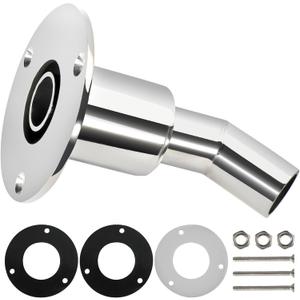 WAYSKA Stainless Steel 316 Thru Hull Exhaust Skin, Fitting 24mm Tube Exhaust Pipe Socket Hardware for Diesel heaters Exhaust Pipe