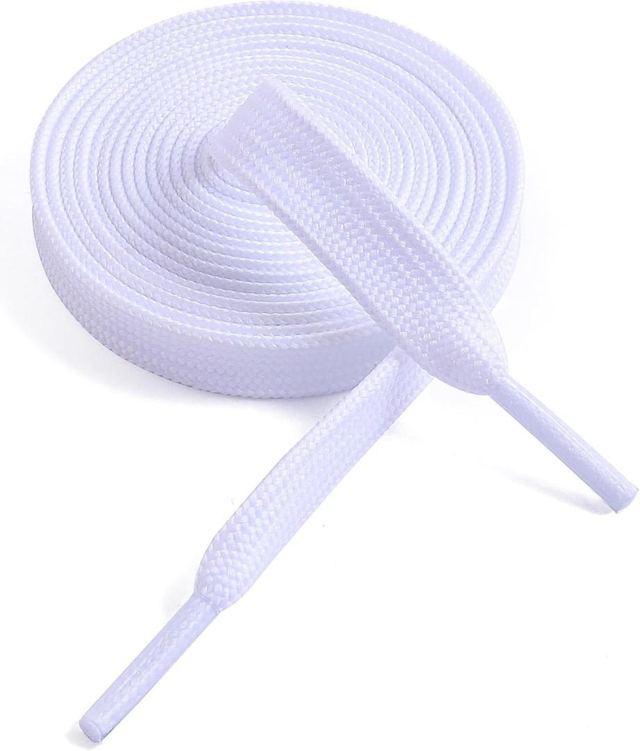 4 x VSUDO 5/16" Fine Weave Flat Shoe Lace Shoestring for Running Athletic Sneaker