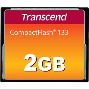 Transcend 2GB CF133, CompactFlash Memory Card, SLR Camera Card, MLC - TS2GCF133