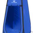 Wakeman Pop Up Changing Tent, 3.3 x 3.3 x 6.2ft, Camping Shower Tent for Portable Toilet Stall or Dressing Room with Carry Bag for Camping, Beach, or Tailgate, Polyester (Blue)