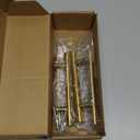 CZC HOME 6 Pack 5 Inch Cabinet Pulls Stainless Steel Drawer Handles, 3" Hole Center Drawer Pulls for Kitchen Dresser Cupboard with 2 Sizes Screws Brushed Brass