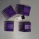 4 Pieces Professional A5-Style Animal Clipper Attachment Guard Guide Cutting Combs Set 76926-900, 1/8", 1/4", 3/8", 1/2", Compatible with Oster Classic 76 A5 Andis AG BG Wahl KM Pet Groomers (Purple)