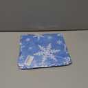 Horaldaily Christmas Tablecloth 7070 Inch Round, White Snow Blue Washable Table Cover for Party Picnic Dinner Decor