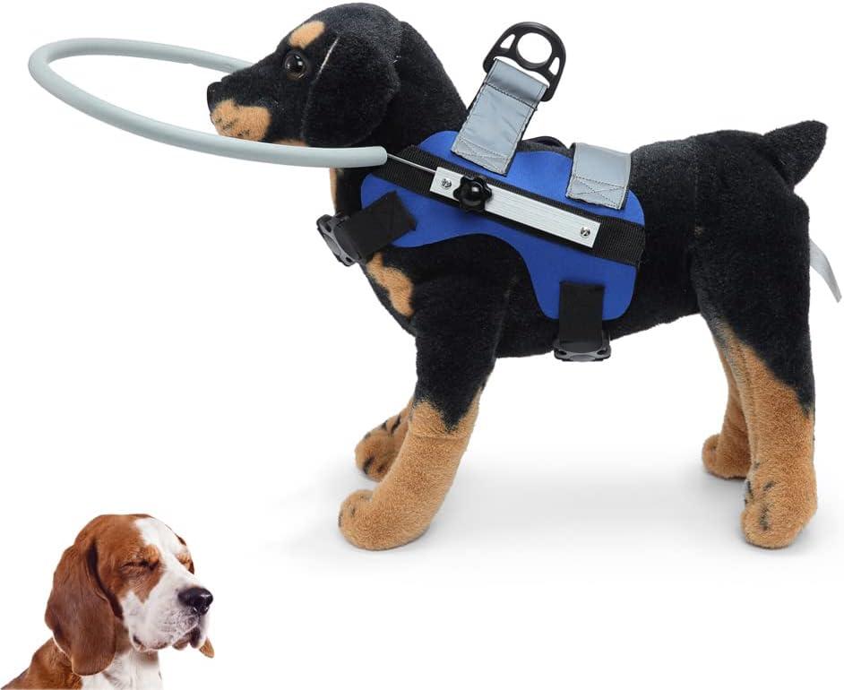 Blind Dog Ring,Adjustable Blind Dog Harness,Blind Dog Bumper to Protect Cats and Dogs with Blindness, Blurred Vision, Sick Eyes from Collision (S)
