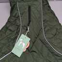 Kuoser Dog Winter Coat Waterproof Dog Snow Jacket, Warm Fleece Lined Pet Turtleneck Snowsuit Puppy Cold Weather Coats with Harness Hole, Adjustable Winter Vest for Medium Large Dogs, Green, L (Large (Chest: 52 - 62CM / 20.47" - 24.4"))