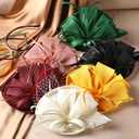 Zinniday Fascinator Tea Party Hat - 2026 Derby Pillbox Kentucky Hat for Women (7.87x5.9inch) (Black)
