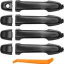 Front and Rear Exterior Door Handle Replacement for Toyota Camry 2012 2013 2014 2015 2016 2017, Black (Front Rear Driver & Passenger Side)