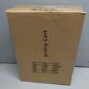 Sywhitta 3-Tier Plastic Rolling Utility Cart with Handle, Multi-Functional Storage Trolley for Office, Living Room, Kitchen, Movable Storage Organizer with Wheels, White