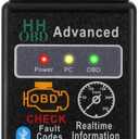 OBD2 Bluetooth Wireless Diagnostic Code Reader OBD II Scan Tool Reset & Clear Check Car Engine Light,Bluetooth Scanner Read, Compatible with iOS& Android & Windows (black)