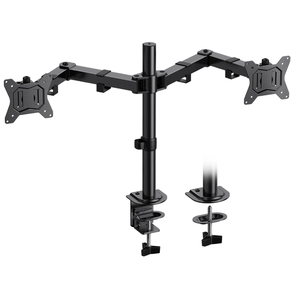 HUANUO Dual Monitor Mount for 2 Monitors up to 32 inches, Heavy Duty Dual Monitor Stand Holds up to17.6lbs, Dual Monitor Arm with Height Adjustable Tilt Swive Rotate, VESA Hole 75mm or 100mm