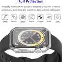 2 Pack Case 44mm with Built-in Tempered Glass Screen Protector Compatible with Apple Watch SE Series 6/5/4 44mm, Ultra-Thin Scratch Resistant Overall Protective Cover for iWatch SE Series 6/5/4