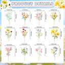 48 Pcs Flower Cupcake Toppers Wildflower Cake Decorations Wildflower Party Decorations Baby In Bloom Baby Shower Decorations Wildflower Baby Shower Decorations