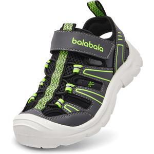 Balabala Kids Sandals Boys Sandals Girls Sandalsr Beaches Sandals Outdoor Sports Sandals Non-slip Summe Athletic Sandals (13 Little Kid, Dark Grey)