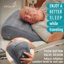 Circa Air Inflatable Wedge Pillow for Traveling - Travel Wedge Pillows for Sleeping in Bed, Acid Reflux, Sleep Apnea, Snoring for Back, Knee, Leg Elevation and Side Sleepers, Blow up Cushion