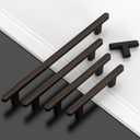 Amerdeco 10 Pack Oil Rubbed Bronze Cabinet Pulls 10 Inch(256mm) Hole Center Drawer Pulls Cabinet Hardware Kitchen Cabinet Handles for Bathroom ZH0065