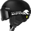 OutdoorMaster Ski Helmet Set,MIPS Ski Helmet with Lens by ZEISS Ski Goggles - MIPS Snowboard Helmet Set for Men, Women & Youth (Medium, Matte Black)