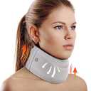 Neck Brace for Neck Pain and Support, Soft Neck Support Relieves Pain & Pressure in Spine for Women & Men, Wrap Align Stabilize Vertebrae Foam Cervical Collar for Sleeping (Grey, M, 3.5" Depth Collar)