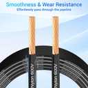 THHN Wire 10 Gauge 50FT, UL83 THHN/THWN-2 10 AWG Cable Stranded Copper with Nylon Jacket and PVC Insulation Building Wires for Residential, CNC, Panel Wiring, Circuit, Control(600V, Black)