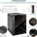 Tecmojo 9U 10 inch Rack, Wall Mount Network Cabinet Set,12.3W x 13D x 17.1H- Load Capacity 110Lbs(50 kg),Black 10" Wall Housing Server Rack Set