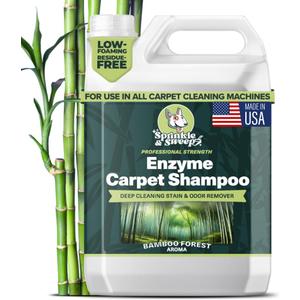 Sprinkle & Sweep Enzyme Carpet Cleaner - Enzyme Carpet Shampoo (64oz) - Carpet Cleaner Solution to Eliminate Tough Stains & Neutralize Odors - Removes Dog, Cat, All Pets Urine- Use with All Machines (64 Fl Oz (Pack of 1))