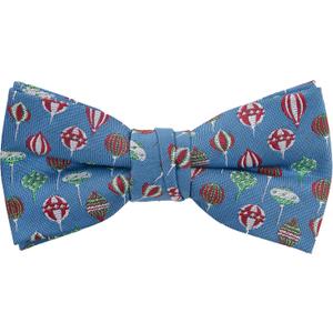 OCIA Holiday Pre-Tied Bowtie Christmas Halloween Festival Pattern Bow Tie for Men Boys (A Blue Green Red White)