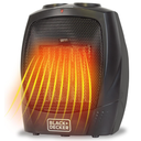 BLACK+DECKER Personal Ceramic Heater, Space Heater for Office Desk, Home Office & Personal Use Desk, 2 Heat & Fan Only Settings, Adjustable Thermostat, BHDC201, Black