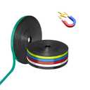 Magnetic Tape for Whiteboard in Classsroom&Office,Fine Line Gridding Tape 1/5",Teacher Supplies.Black/White/Red/Yellow/Blue/Green,Each 40 yd Per Roll(Total 240 Yards/720 Feet For Large Board)
