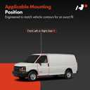 A-Premium Front Left or Right Car Door Weather Stripping Seal Strip Compatible with Ford E-150 2003-2006, E-250 2003-2006, Econoline 1999-2006, Base, Reference F2UZ1520708A