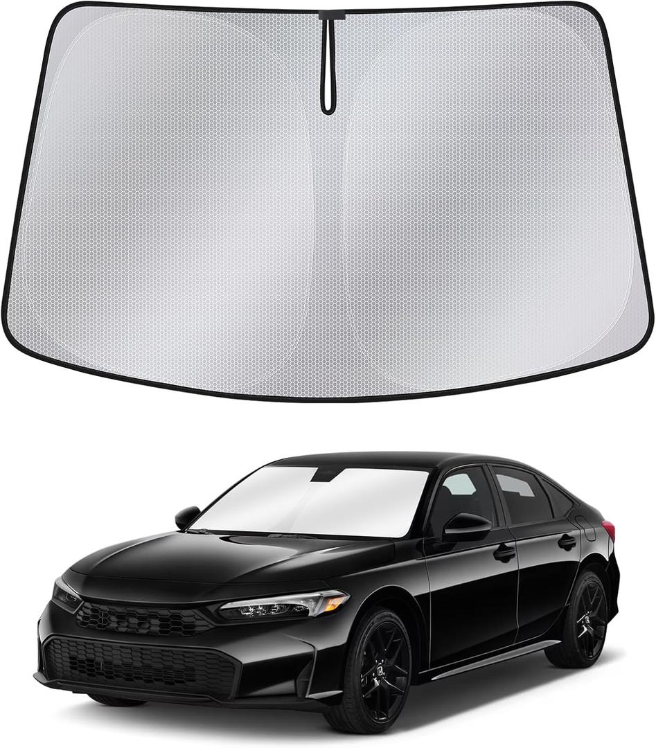 Windshield Sun Shade for Honda Civic 2022-2025  Upgraded Nano Materials Front Window Shade Cover for Civic 2025-2022 Accessories, Foldable Windshield Sunshade Protector