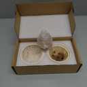 Handmade Travertine Stone Incense Resin Burner Holder  Natural Stone Incense Burner with Brass Insert for Home Decor & Relaxation (Light Beige)