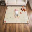 Mallify Baby Play Mat, 50''x50'' Foldable Foam Playmat for Floor, Reversible Activity Play Mat for Playpen, Edge Reinforcement Waterproof Crawling PlayMats for Babies, Infants and Toddlers