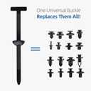 2 x 100 Pcs Nylon Universal Cable Tie Buckle for Car - Self-Locking and Easy Install Zipper Clips with Pin & Button Design - UV-Resistant Fixion Tools Zip Tie for Quick and Effortless Car Daily Repair