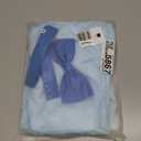 Sinastar Womens Blue Dress Costume Girls Cosplay Summer Dress Blue Bow Tie Hairwear Belt Adults Halloween Outfits (Small)