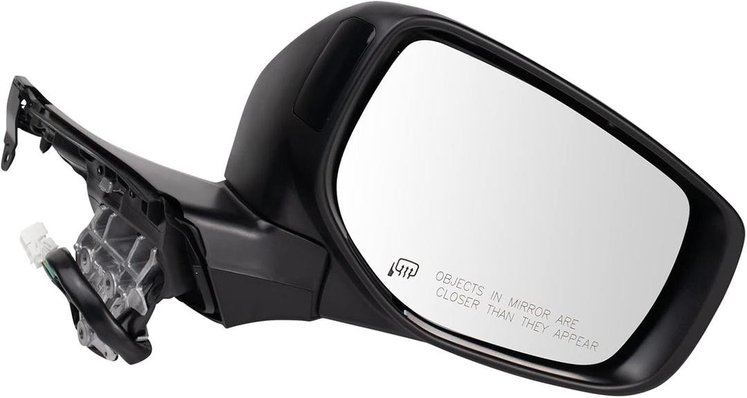 TRQ Passenger Side Mirror Assembly Power Heated Blind Spot Turn Signal Foldaway Paint to Match Compatible with 2020-2021 Subaru Legacy; 2020-2021 Outback