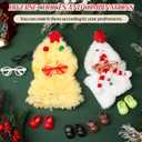 2 Sets Christmas 17 cm/6.7 Inch Doll Clothes Outfits Accessories Dolls with Shoes Glasses Costume Stylish Adorable Dress up for Christmas Winter Holiday Decor Gifts(Cute Style)