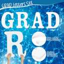 Arrowbash Large Grad Prom 2026 Floating Letters 20 x 15 Inch Pool EVA Foam Letters 2026 Graduation Pool Party Decorations Congrats Party Decor