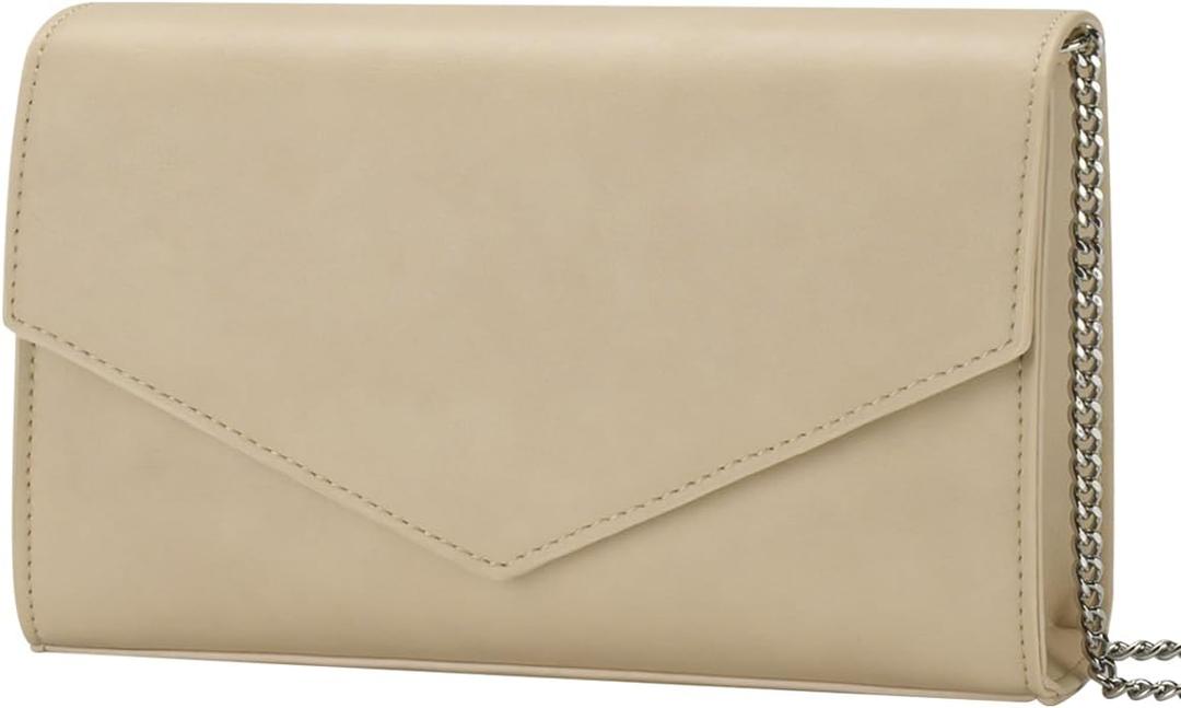 GM LIKKIE Clutch Purse for Women, Evening Envelope Clutch Bag, Crossbody Foldover PU Leather Shoulder Handbag