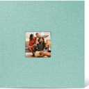 12x12 Inch Large 3 Ring Binder Scrapbook Photo Album, Linen Cover Scrap Book with 50 Plastic Sleeves 100 Pages 12 x 12 Scrapbooks White Pages for Wedding Baby Adventure Travel Women Kids (Cyan Blue)