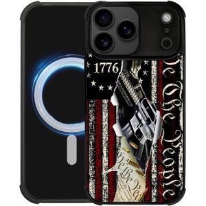 DJSOK Case for iPhone 17 Pro Max,Compatible with MagSafe,Anti-Scratch Shockproof Case,Classic American Flag 1776 We The People