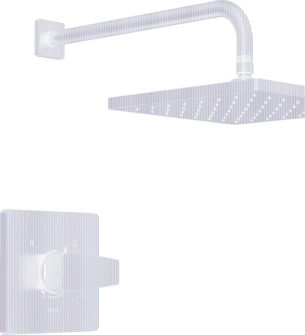 Delta Modern 14 Series Square Rain Shower Faucet Set, Brushed Nickel Shower Head and Handle Set, Valve Trim Kit, Spotshield Stainless T14268-SP-PP (Valve Not Included)