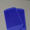 LeeYean Silicone Mini Ice Cube Trays 2 Pack, 160 Small Ice Cube Molds Easy Release Crushed Ice Cube for Chilling Whiskey Cocktail, BPA Free Flexible Stackable and Durable Soft Mold Storage Containers (Blue)